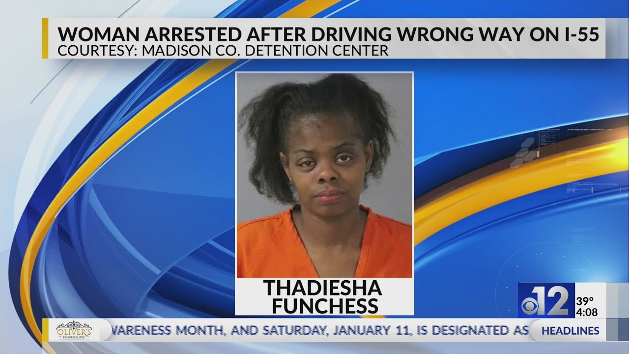 Woman arrested after driving wrong way on I-55 - YouTube