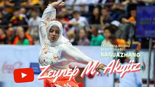 Zeynep Akyüz 14. Dünya Wushu Şampiyonası Baguazhang Bronz madalya performansı. Resimi