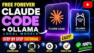 How To Use Claude Code FREE Forever (Ollama Setup) FREE UNLIMITED