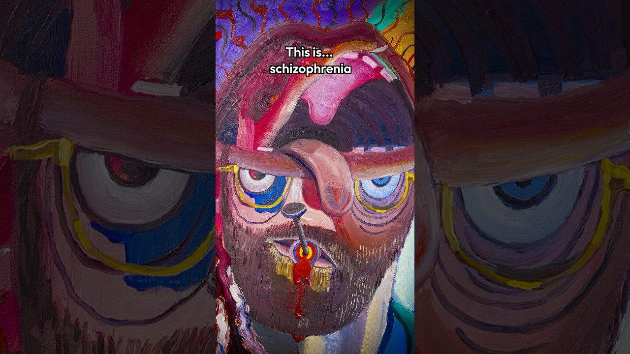 Artist Stops Medication to Paint His Own Madness 