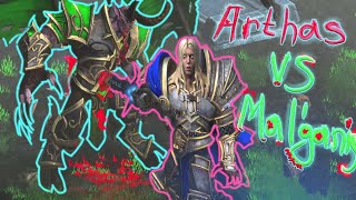 Warcraft 3. Артас vs Мал'Ганис. Arthas plunges of FrostMourne into Mal'ganis.