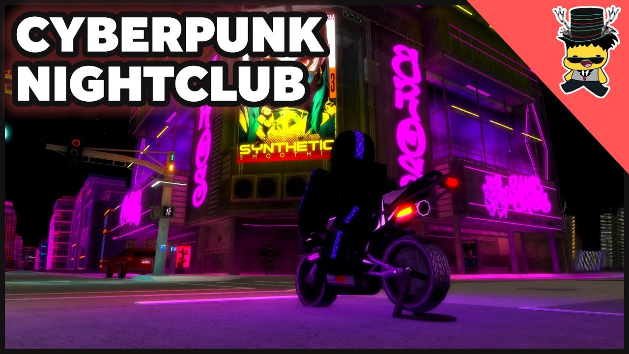 Я создал ночной клуб в стиле киберпанк.