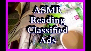 ASMR Reading Classified Ads, gentle whispering up close to Mic
