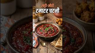 खट्टी-मीठी टमाटर चटनी का जादू #TomatoChutney #FoodLove #TastyFood #ChutneyLovers #shorts