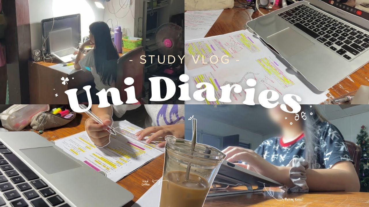 Uni Diaries || Study Vlog📚 Note-taking📑 Study with Me🍃