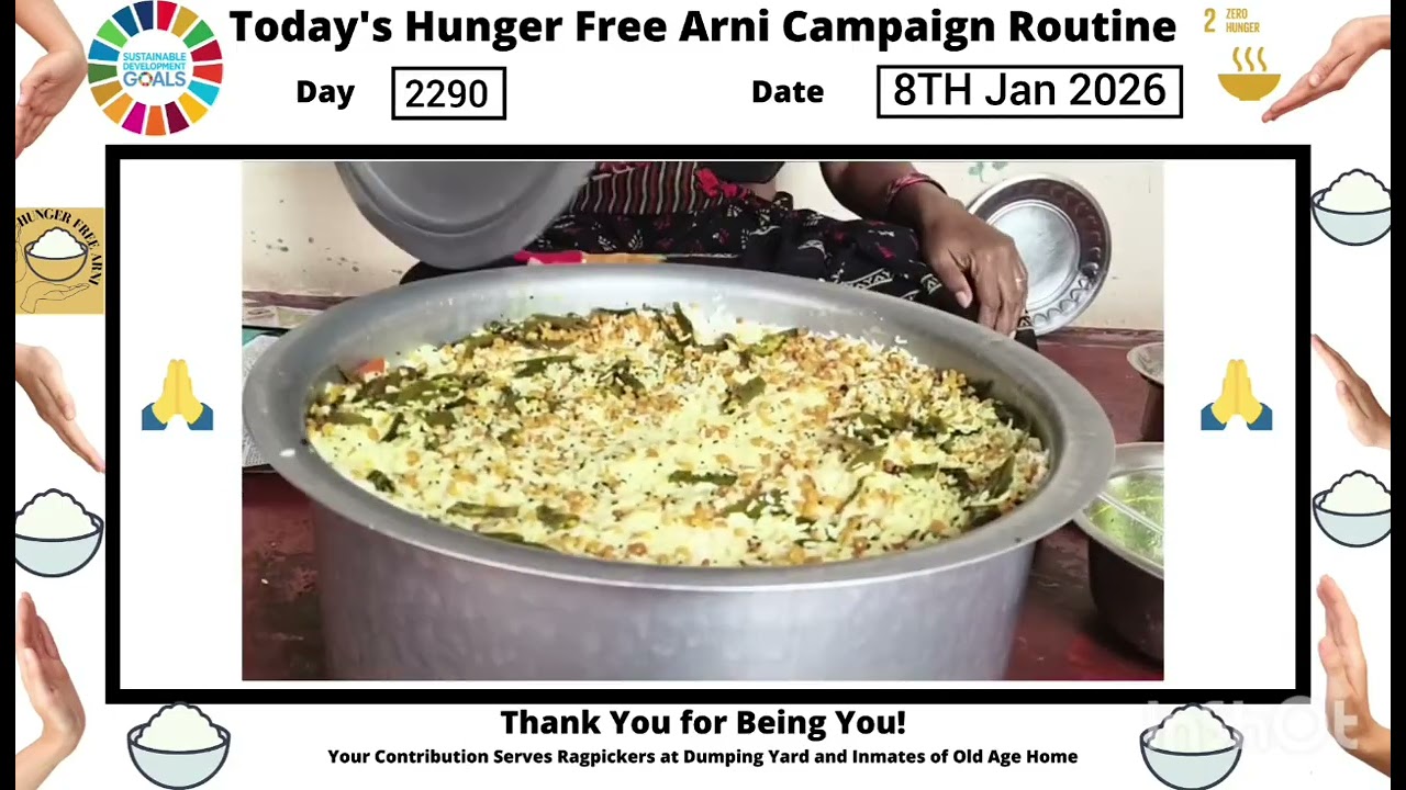 2290 Day Hunger Free Arni Campaign Routine 8 January 2026