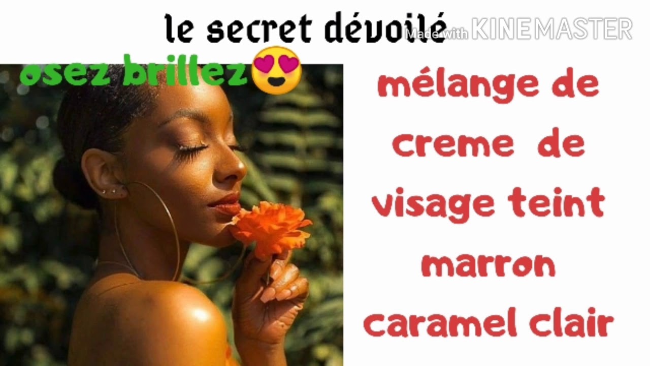 comment faire une crème de visage pour teint marron caramel clair - YouTube