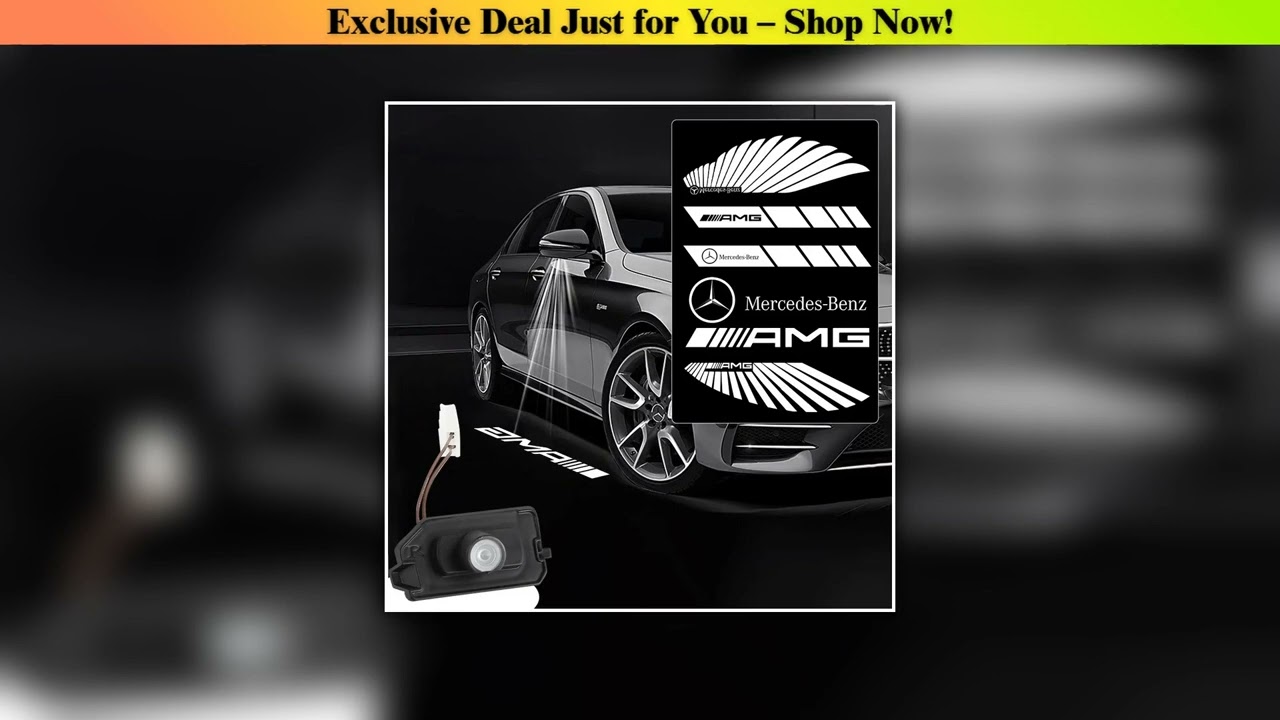 Slide Car Dynamic Rearview Mirror Carpet Light Angel Wings Welcome Light Led For Mercedes benz W177