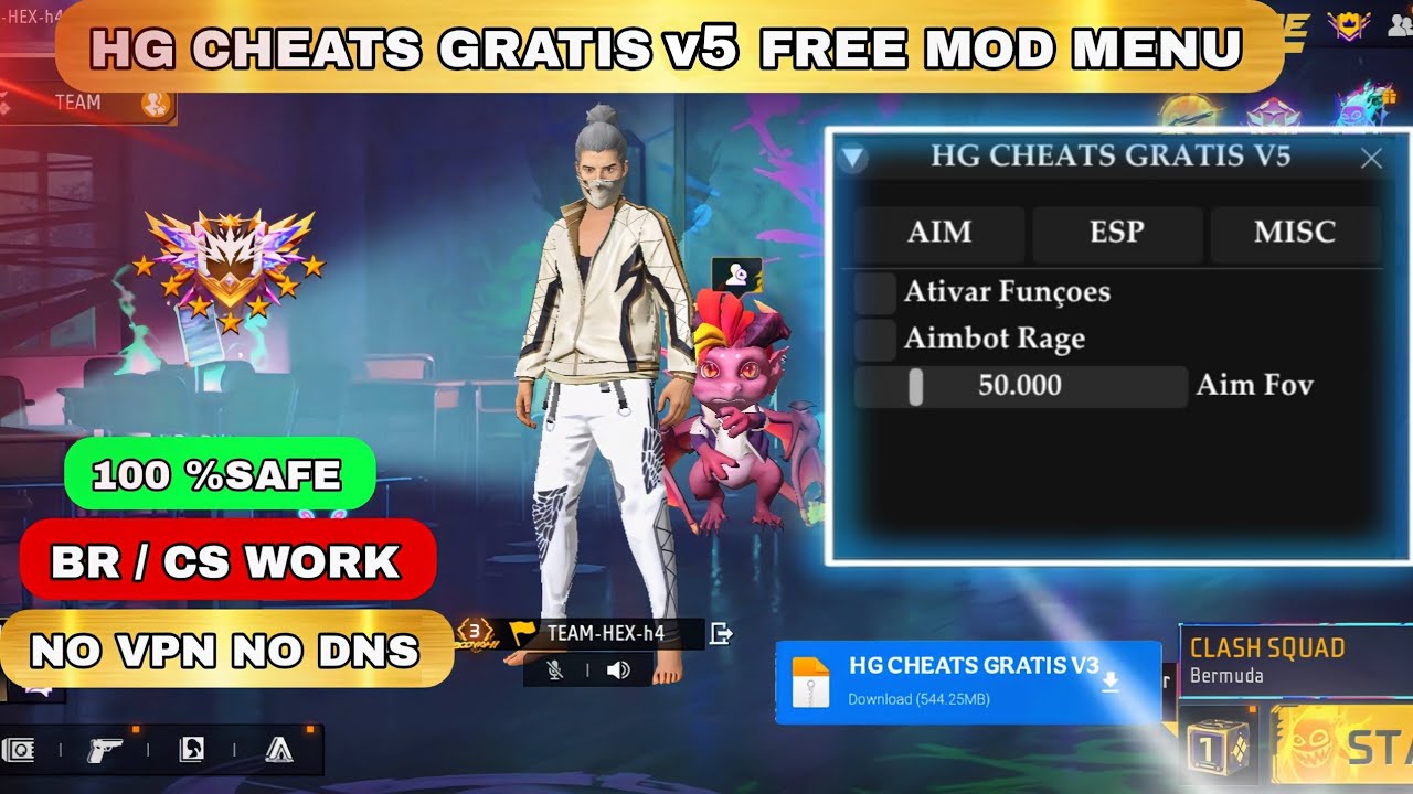 HG CHEATS GRATIS v5💀🔥 OB50 FF ANTIBAN MOD MENU | NO BAND NO BLACKLIST🗃️ 100 GAME ANTIBAN 
