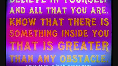 Believe in Yourself! You can find a way! Rev Jacqu...