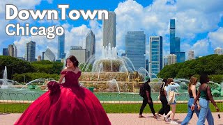 Saturday Afternoon in Downtown Chicago Walking Tour | May 18, 2024 | 4k Video City Sounds