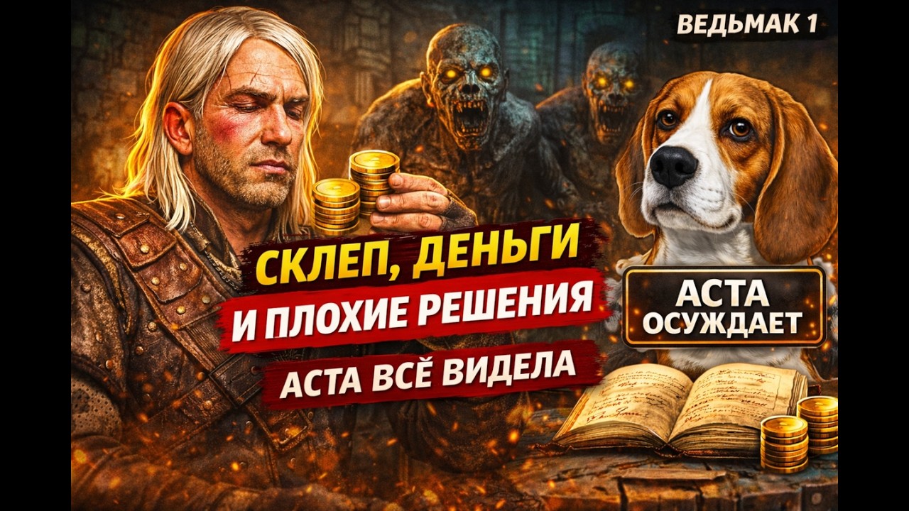Склеп, деньги и плохие решения | Аста всё видела #ведьмак1 #прохождение #рпг