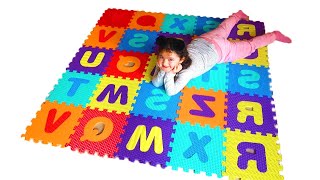 Öykü  is Learning the Alphabet with Colorful Letters Fun Kids Video