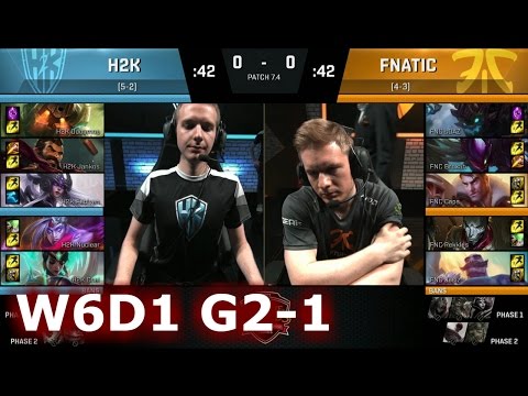 H2K Gaming vs Fnatic | Game 1 S7 EU LCS Spring 2017 Week 6 Day 1 | H2K vs FNC G1 W6D1 1080p