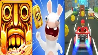 Temple Run 2 Frozen Shadows VS Rabbids Crazy Rush VS Racing Rush Android iPad iOS Gameplay HD screenshot 4