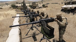 重機関銃陣地vs歩兵部隊100人【Arma3】