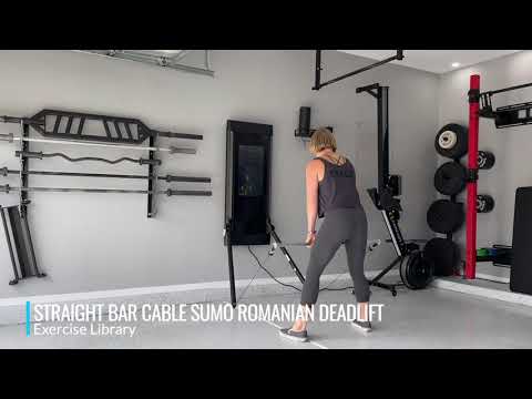 Straight Bar Cable Sumo Romanian Deadlift