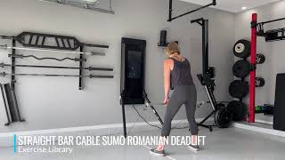 Straight Bar Cable Sumo Romanian Deadlift