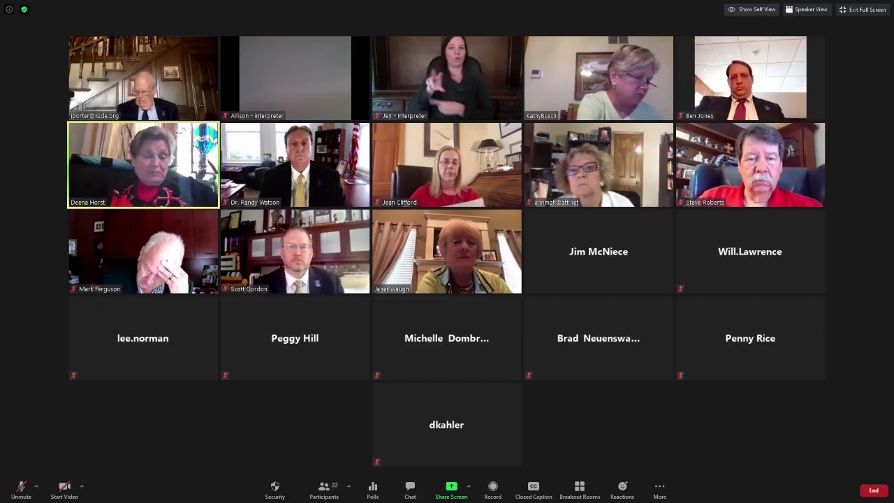 Kansas State Board of Education Special Meeting - YouTube