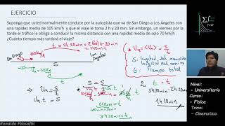 Fisica Universitaria I Cinematica De Una Particulaejercicio 5 Rapidez Media