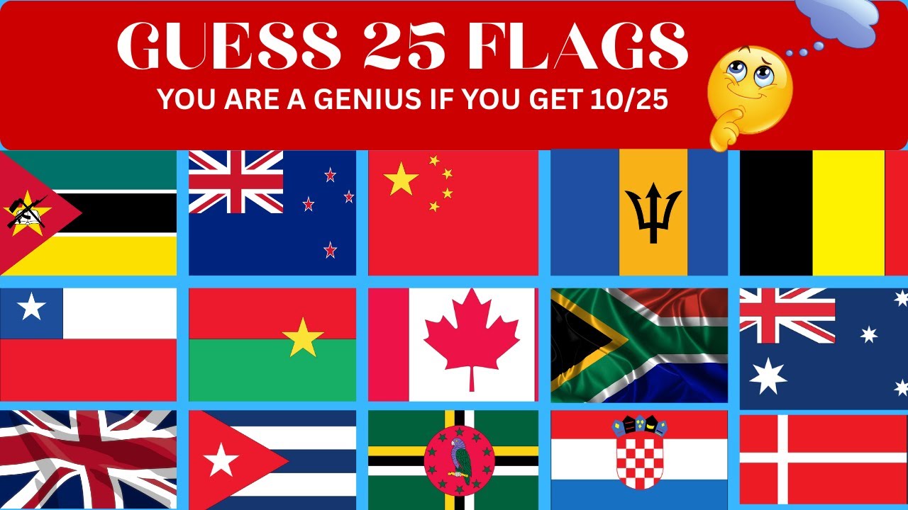 🚩 Guess the Country by the Flag Quiz 🌎 | Can You Guess 25 Flags? #brainteaser #guess #fun