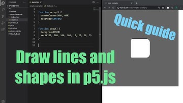 How to draw lines and shapes in p5.js | tutorial #2