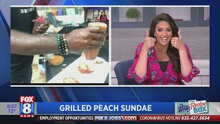 Fox Recipe Box: Grilled Peaches with Vanilla Whipped Cream