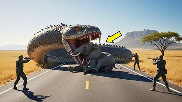 Brave Heroes Save Poor Elephant From Deadly Giant Mutant Python🐍