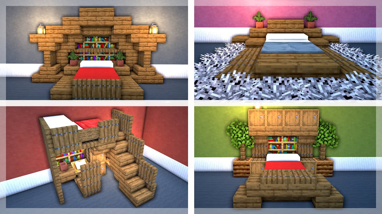 10 AWESOME Bed Designs for Your Minecraft Bedroom - YouTube