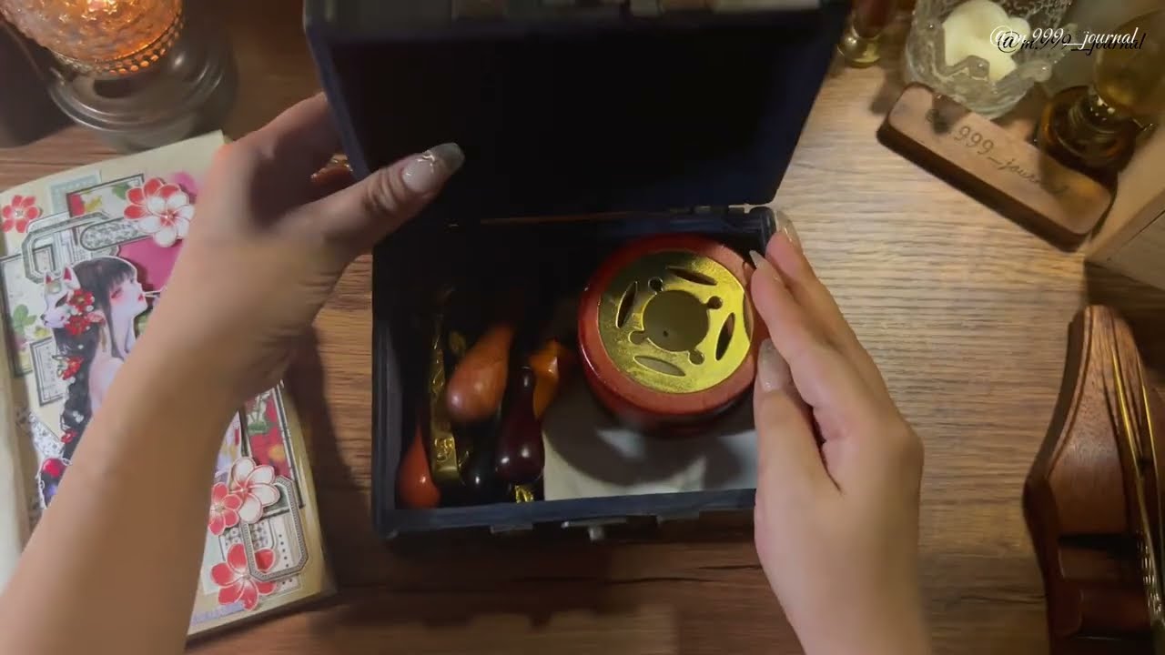 【ASMR】Japanese style and sealing wax🪭｜Journaling Relax Sounds