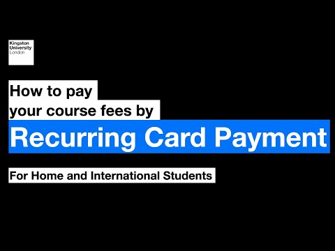 How to pay your course fees by Recurring Card Payment
