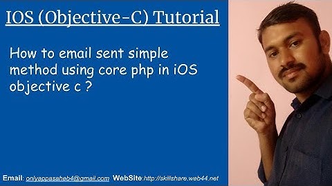 How to email sent simple method using core php in iOS objective c ?