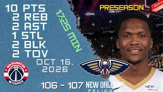 Full Bennedict Mathurin Player Full High Lowlights vs WIZARDS 16 10 2026 NBA PRESEASON Game Update