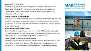 MAK Roofing & Constraction   Roofing Supply Safety Standards Ensuring Quality and Reliability 1
