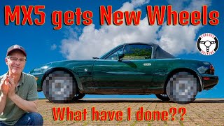 the mx5 has new wheels-what have i done?! also new headlights & side-markers!