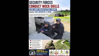 Security Forces Conduct Mock Drills Along JKS. NH Ahead of Shri Amarnath Ji Yatra Kulgam,