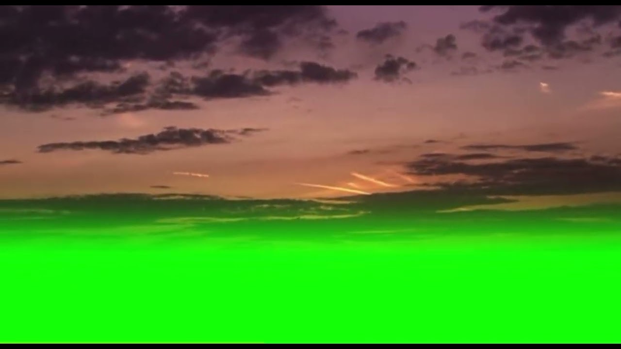 Sunset Cloud Green Screen Video Background Realistic Free Moving Clouds Animation