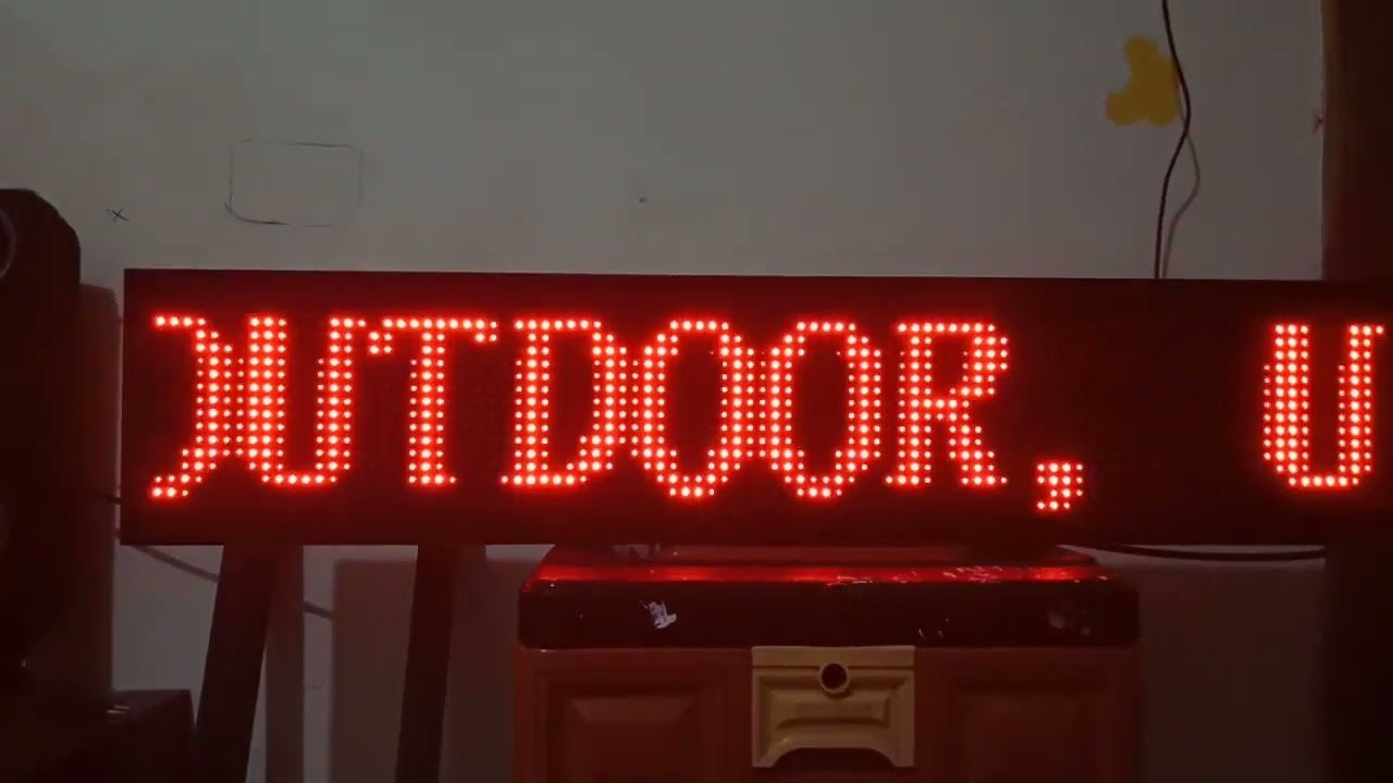 LED running text outdoor