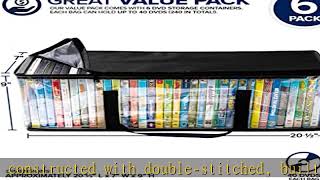 Stock Your Home DVD Storage Bags (Set of 6) Media Organizer Bag for DVDs, CDs, Blu Ray Disc, Movie