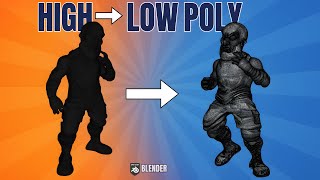 How to Convert High Poly to Low Poly in Blender | Easy Game Ready Model Tutorial