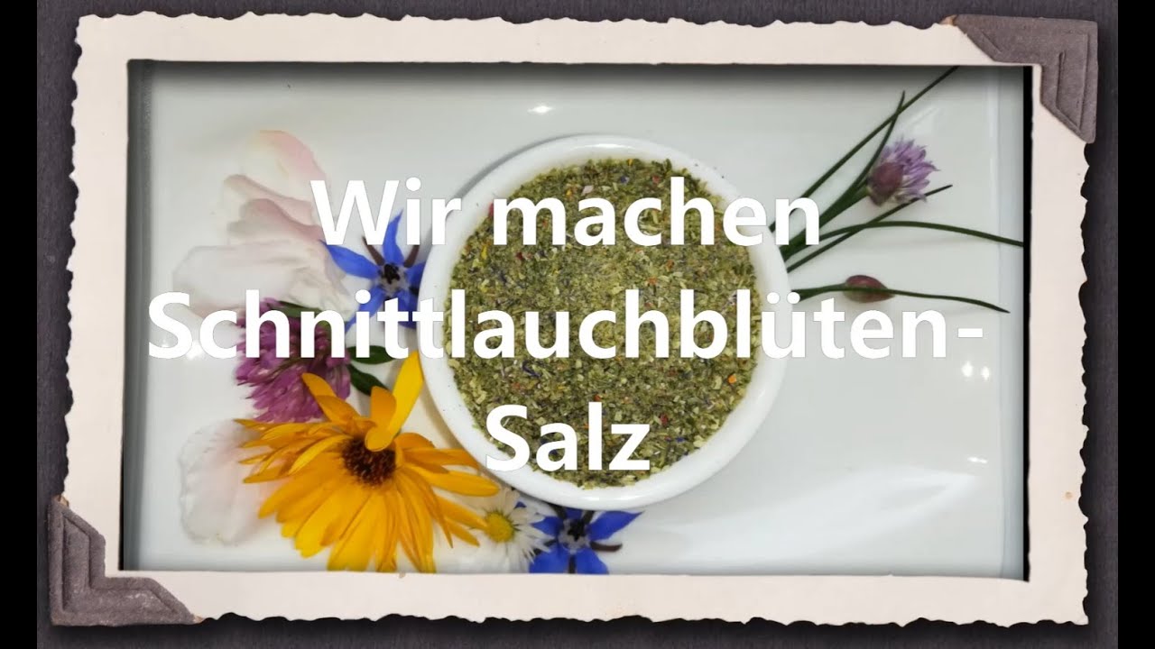 Wir machen Schnittlauchblütensalz