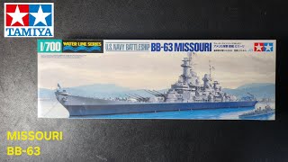 TAMIYA 31613 1/700 USS Missouri BB-63 Unboxing | Water Line Series Battleship