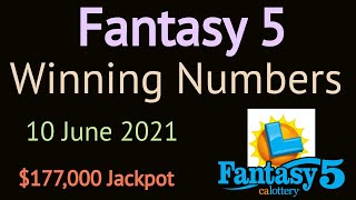 Today California Fantasy 5 Winning Numbers Thursday 10 June 2021. CA Fantasy 5 Drawing 6/10/2021