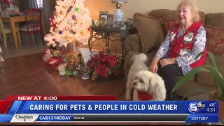 Caring for elderly and pets in cold weather