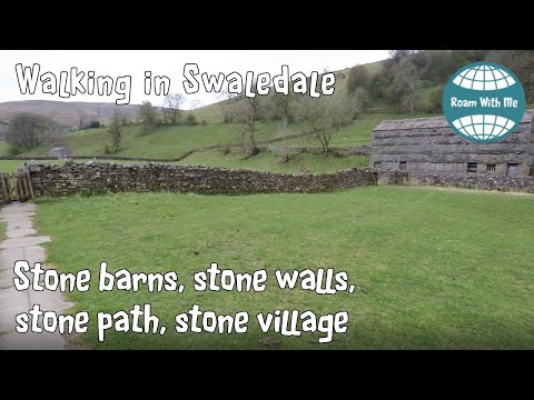 Walking in Swaledale to Muker village, slow tv style
