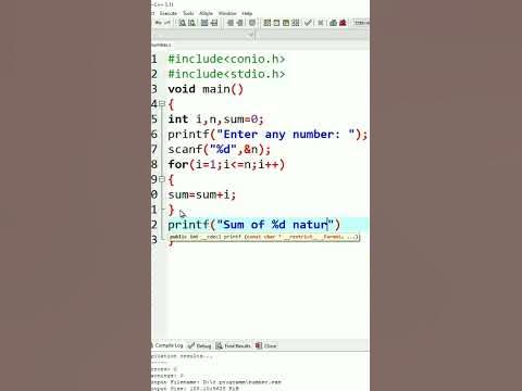 sum of n natural numbers in c | ms coder - YouTube