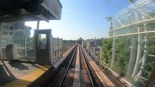 Vancouver SkyTrain  1995 Bombardier Mark 1 SkyTrain Ride (153) (Waterfront to King George)