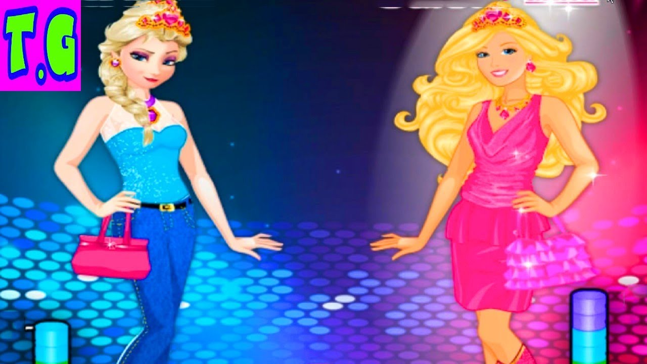 Jogo Elsa vs Barbie Fashion Contest no Jogos 360