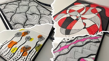 Easy Zentangle Pattern Tutorial for Beginners | Relaxing Zen Art