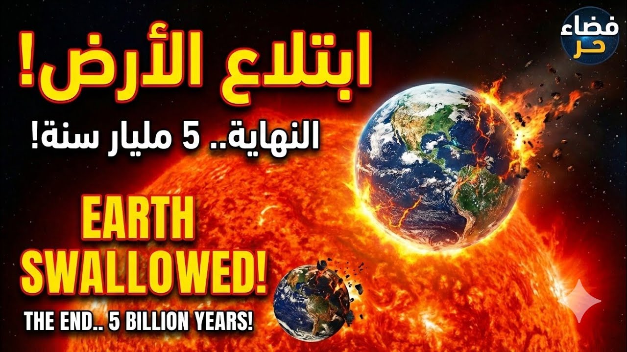 كيف ستبتلع الشمس كوكب الأرض؟ (النهاية المرعبة بعد 5 مليار سنة!) ☀️🌍